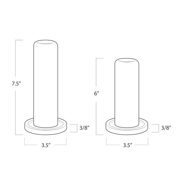 Ivy Candle Holder Set Line Drawing
